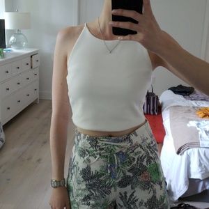 White crop top
